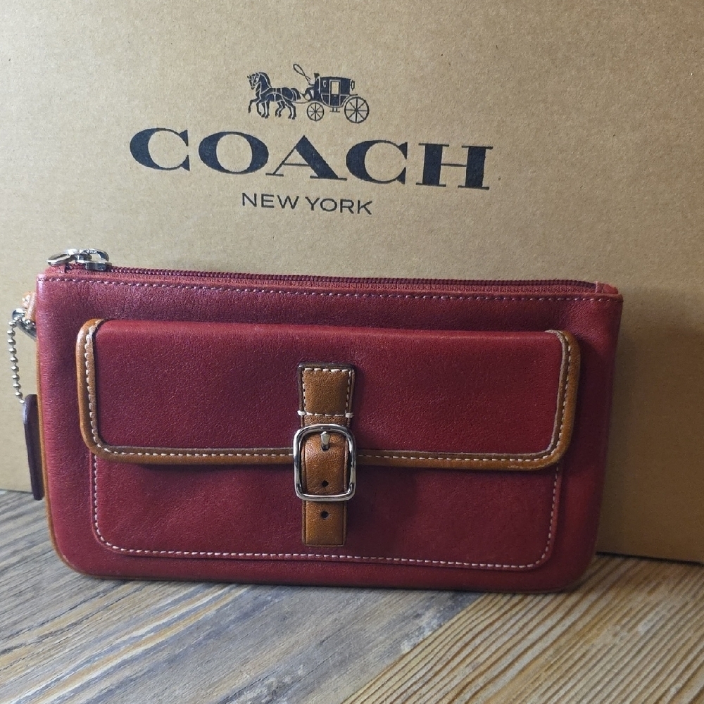 Coach Vintage Red Wristlet
